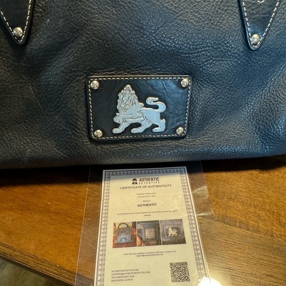 MCM RARE Vintage Tote Duffle Pebble Leather Bag Black COA A6770 - Picture 8 of 13